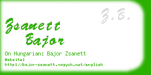 zsanett bajor business card